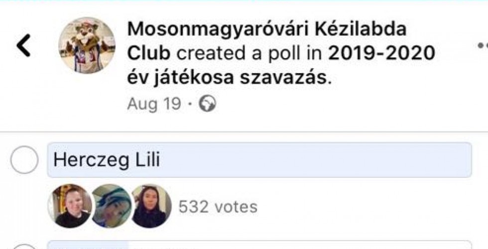 HERCZEG LILI AZ ÉV JÁTÉKOSA