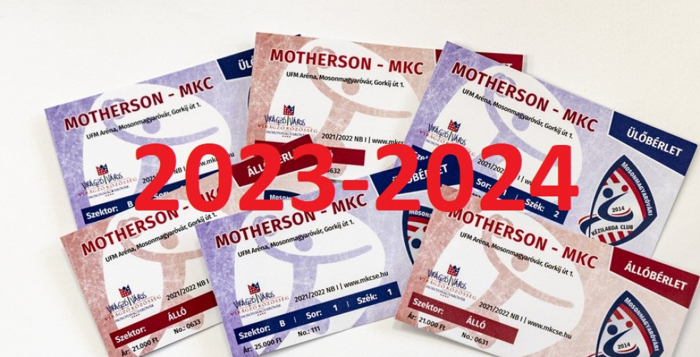 FONTOS INFORMÁCIÓ A 2023/2024-ES BÉRLETEK ÉRTÉKESÍTÉSÉVEL KAPCSOLATBAN  