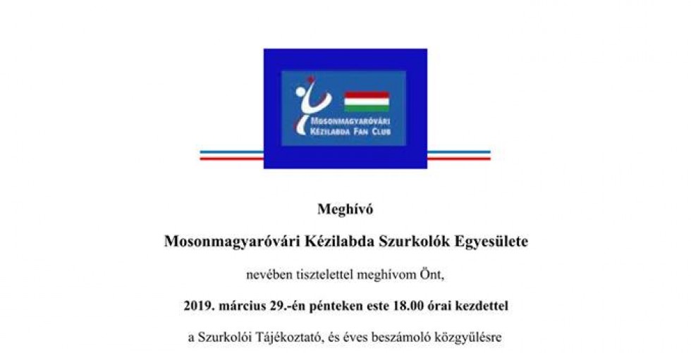 KÖZGYŰLÉST TART A SZURKOLÓI EGYESÜLET